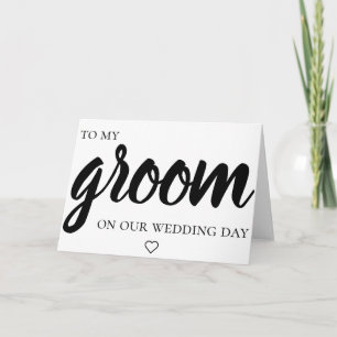 Tarjeta A mi novio el día de nuestra boda