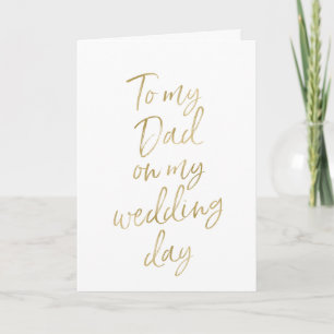 Tarjeta A mi padre en mi boda Leyenda de oro elegante