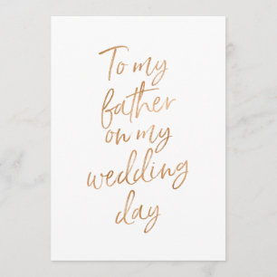 Tarjeta A mi padre en mi día de boda