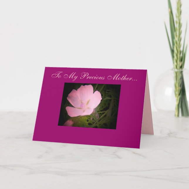 Tarjeta A Mi Preciosa Madre. (Anverso)
