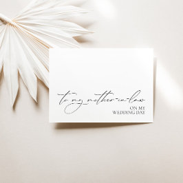 Tarjeta "A mi suegra en el día de mi boda"