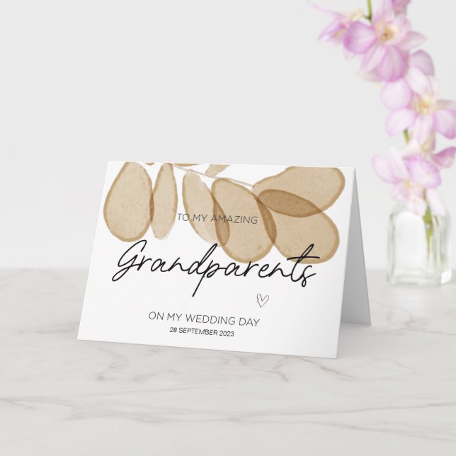 Tarjeta A Mis Abuelos Boda Gracias De Novia Ca (Orquídea)