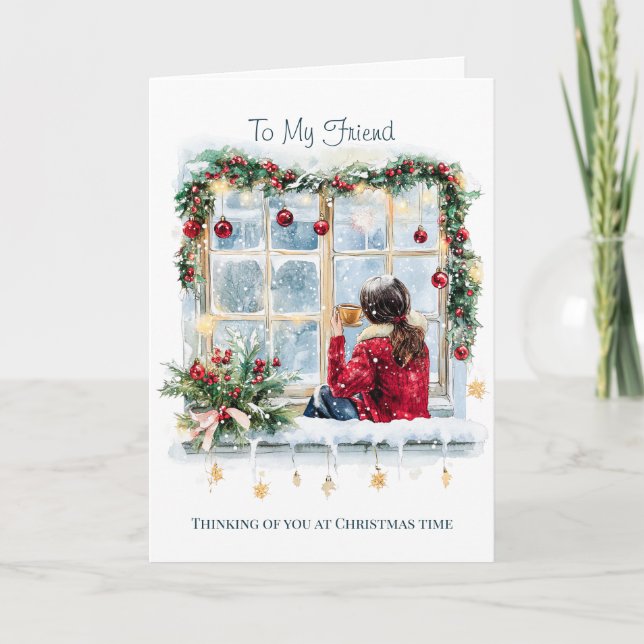 Tarjeta A mis Navidades amigos (Anverso)