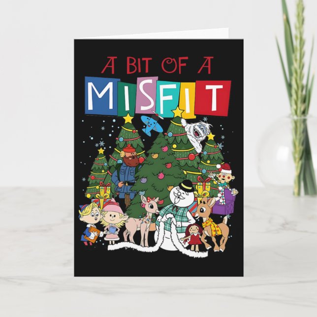 Tarjeta A Misfit Island Christmas Rudolph The Red Nosed Re (Anverso)