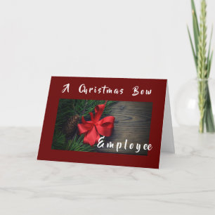 TARJETA A **NAVIDADES BOW** JUST FOR **EMPLOYEE** CARTA