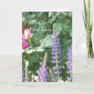 Tarjeta A nuestra Primera Dama
