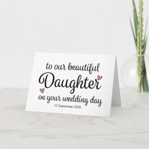 Tarjeta A Nuestras Hijas en su Boda para Novia