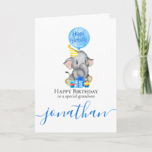 Tarjeta A nuestro dulce nieto en su día especial