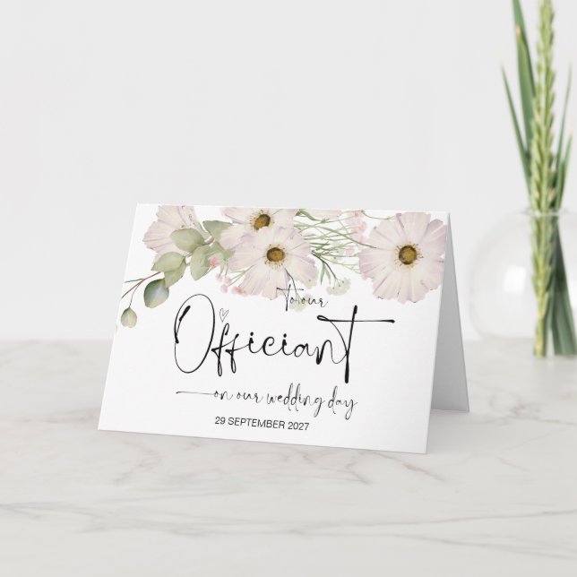 Tarjeta A nuestro funcionario en el día de la boda gracias (Anverso)