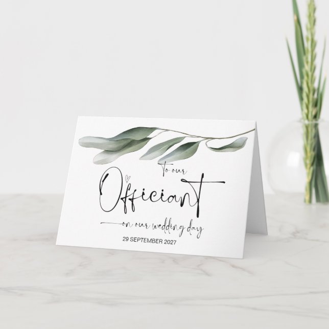 Tarjeta A nuestro funcionario en el día de la boda gracias (Anverso)