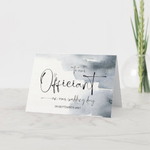 Tarjeta A nuestro funcionario en el día de la boda gracias