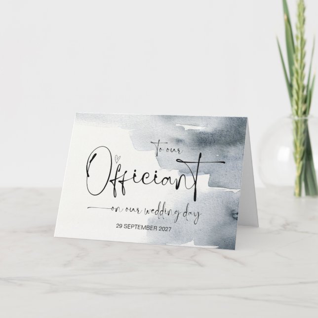 Tarjeta A nuestro funcionario en el día de la boda gracias (Anverso)