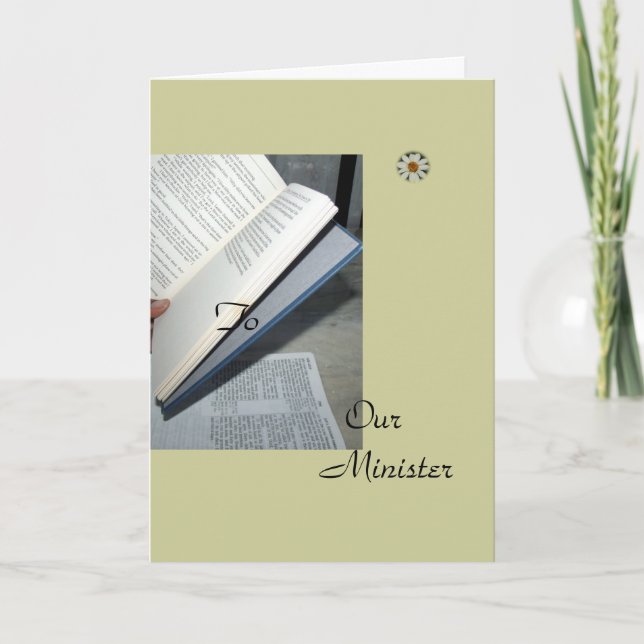 Tarjeta A nuestro Ministro (Anverso)