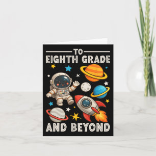 Tarjeta A Octavo Grado Y Más Allá Del Astronauta Gracioso