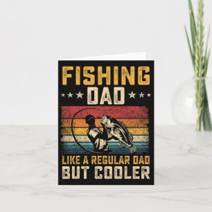 Tarjeta A papá pescador le gusta papá común pero padre frí