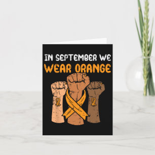 Tarjeta A Partir De Septiembre Usamos Naranja Leucemia Sen