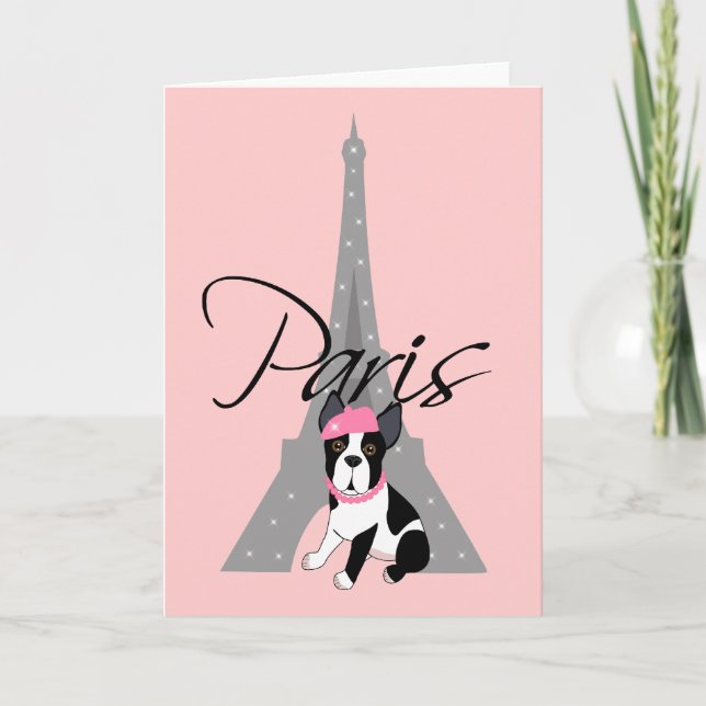 Tarjeta À pequeno París del Le chien (Anverso)