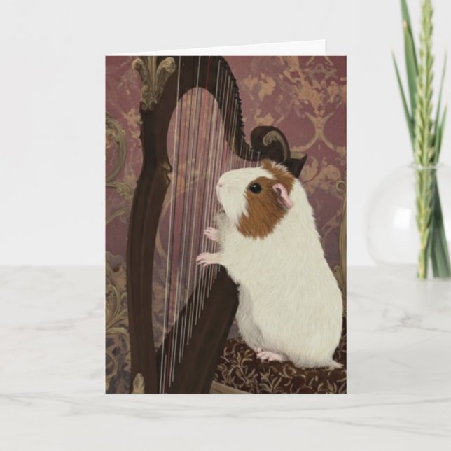 Tarjeta A Polite Performance – Guinea Pig Greeting Card (Anverso)