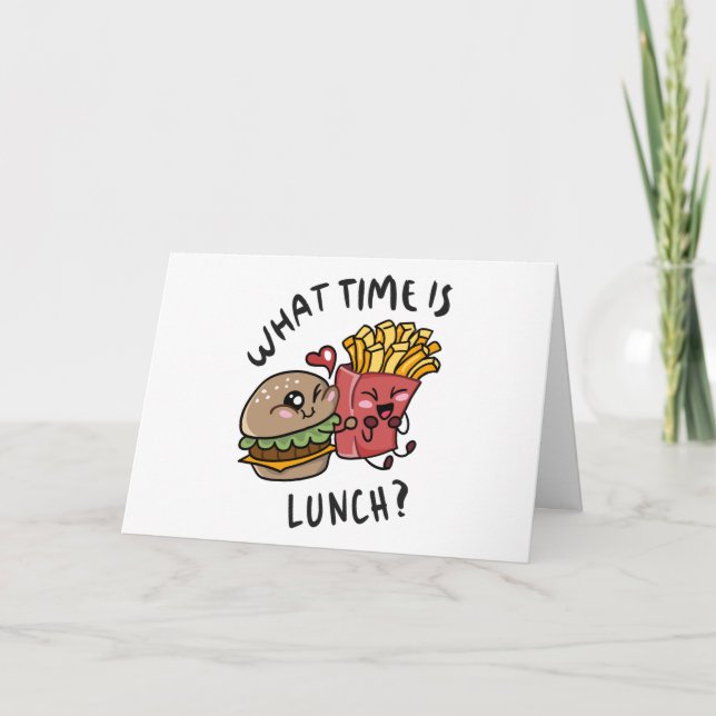 Tarjeta ¿A qué hora es el almuerzo? (Anverso)
