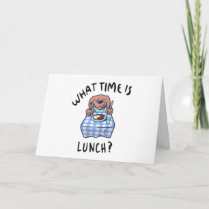 Tarjeta ¿A qué hora es el almuerzo?