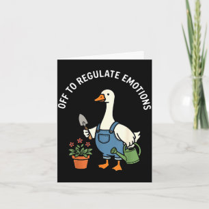 Tarjeta A regular las emociones ganso divertido jardinería