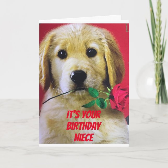 TARJETA **A ROSE** FOR MY NIECE "YOUR BIRTHDAY CARD (Anverso)