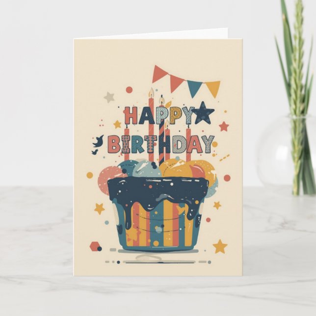 Tarjeta A simple birthday card (Anverso)