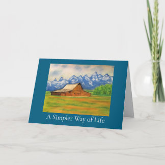 Tarjeta A Simpler Way of Life Greeting Card