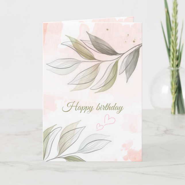 Tarjeta A Soft Touch Birthday Card (Anverso)