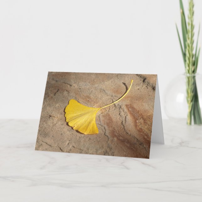 Tarjeta a solas del Ginkgo (Anverso)
