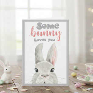 Tarjeta A Somebunny Le Encanta El Peeking De Las Aguas De 