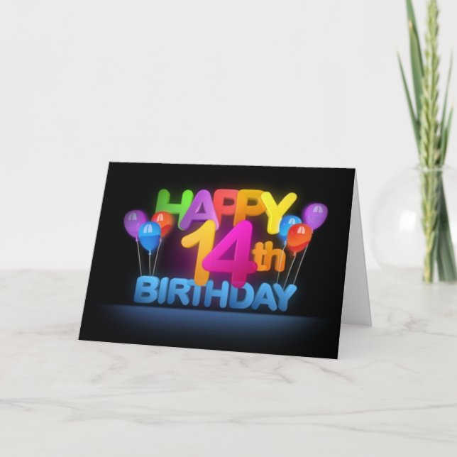 Tarjeta A SPECIAL TEENAGER ON **14th** BIRTHDAY CARD (Anverso)