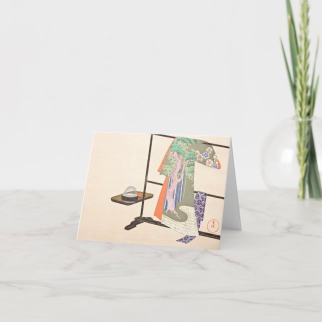 Tarjeta  "A Thousand Grasses 4“ Kamisaka Sekka Ukiyo-E   (Anverso)