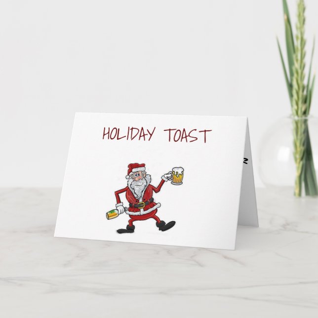 TARJETA **A TOAST FOR VACIDAY CHEER DE SANTA** (Anverso)