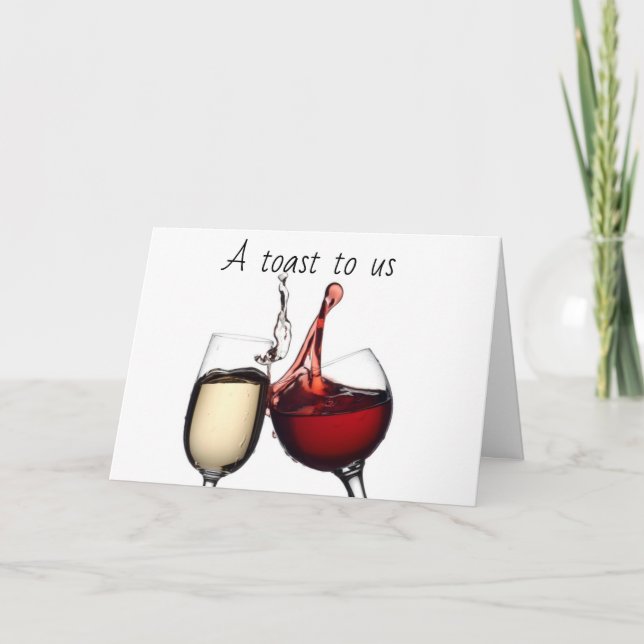 TARJETA **A TOAST TO NOSOTROS** EN NUESTRO "CUMPLEAÑOS MUT (Anverso)