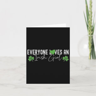 Tarjeta A todos les gusta una chica irlandesa Lucky Clover