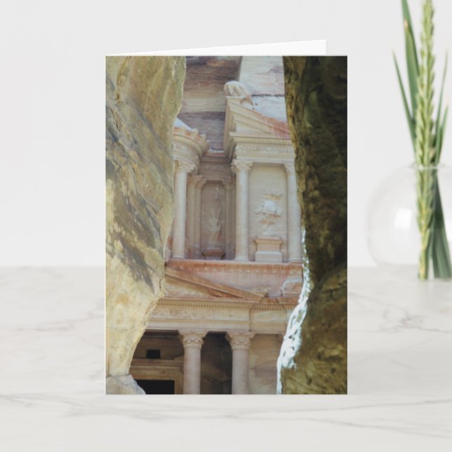 Tarjeta A través de las rocas - Petra (Anverso)