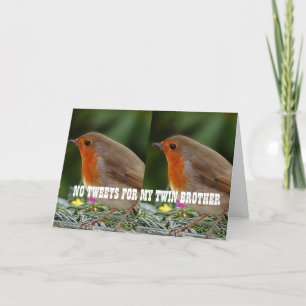 TARJETA A TRAVÉS DE LOS MILLAS PARA *TWIN HERMANO* CUMPLEA