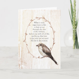 Tarjeta A través de los ojos del infinito inspiracional