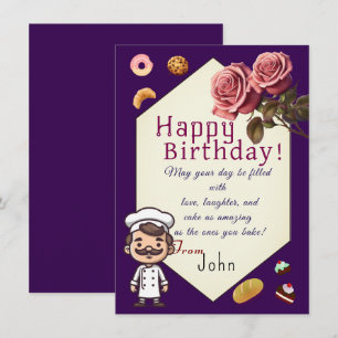 Tarjeta A un chef pastelero