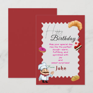 Tarjeta A un chef pastelero