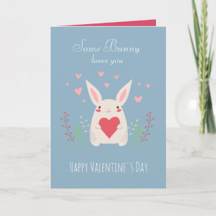 Tarjeta A un conejo le encanta San Valentín