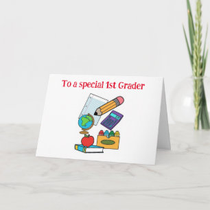 Tarjeta **A UN ESTUDIANTE ESPECIAL DE 1er GRADO**