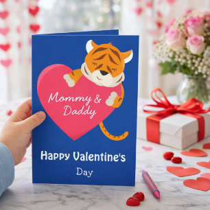 Tarjeta A un hijo sobre el Tigre El día de San Valentín