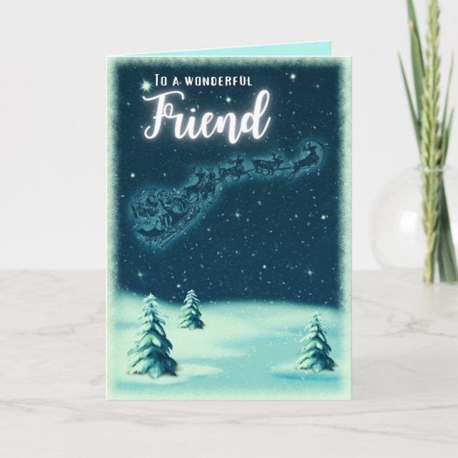 Tarjeta A Un Maravilloso Amigo Navidades (Anverso)