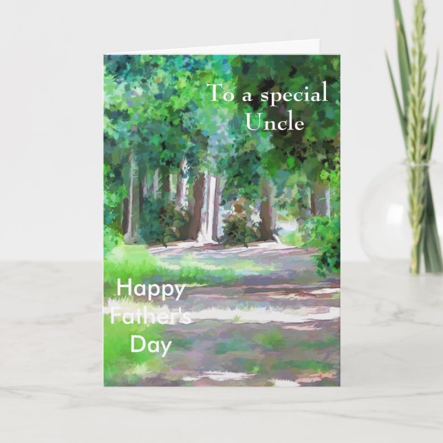 Tarjeta A un tío especial (Anverso)