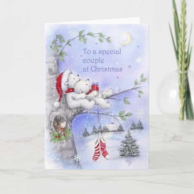 Tarjeta A una pareja especial de Navidades (Anverso)
