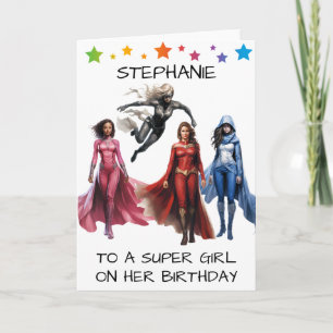 Tarjeta A una Super Chica en su Cumpleaños Superhéroe