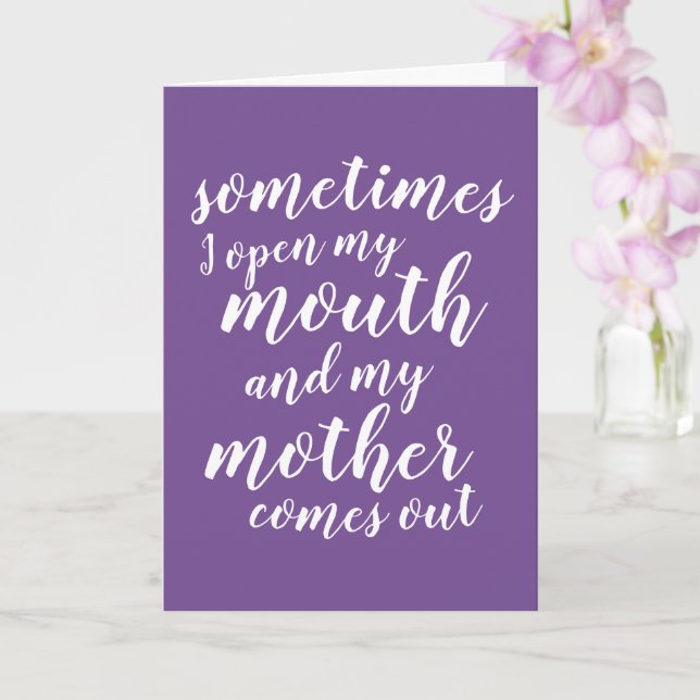 Tarjeta A veces abro la boca y mi madre sale (Orquídea)