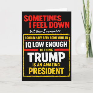 Tarjeta A veces me siento triste Trump divertido liberal p